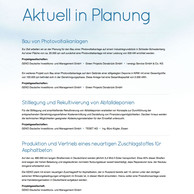 GEKO Aktuell in Planung